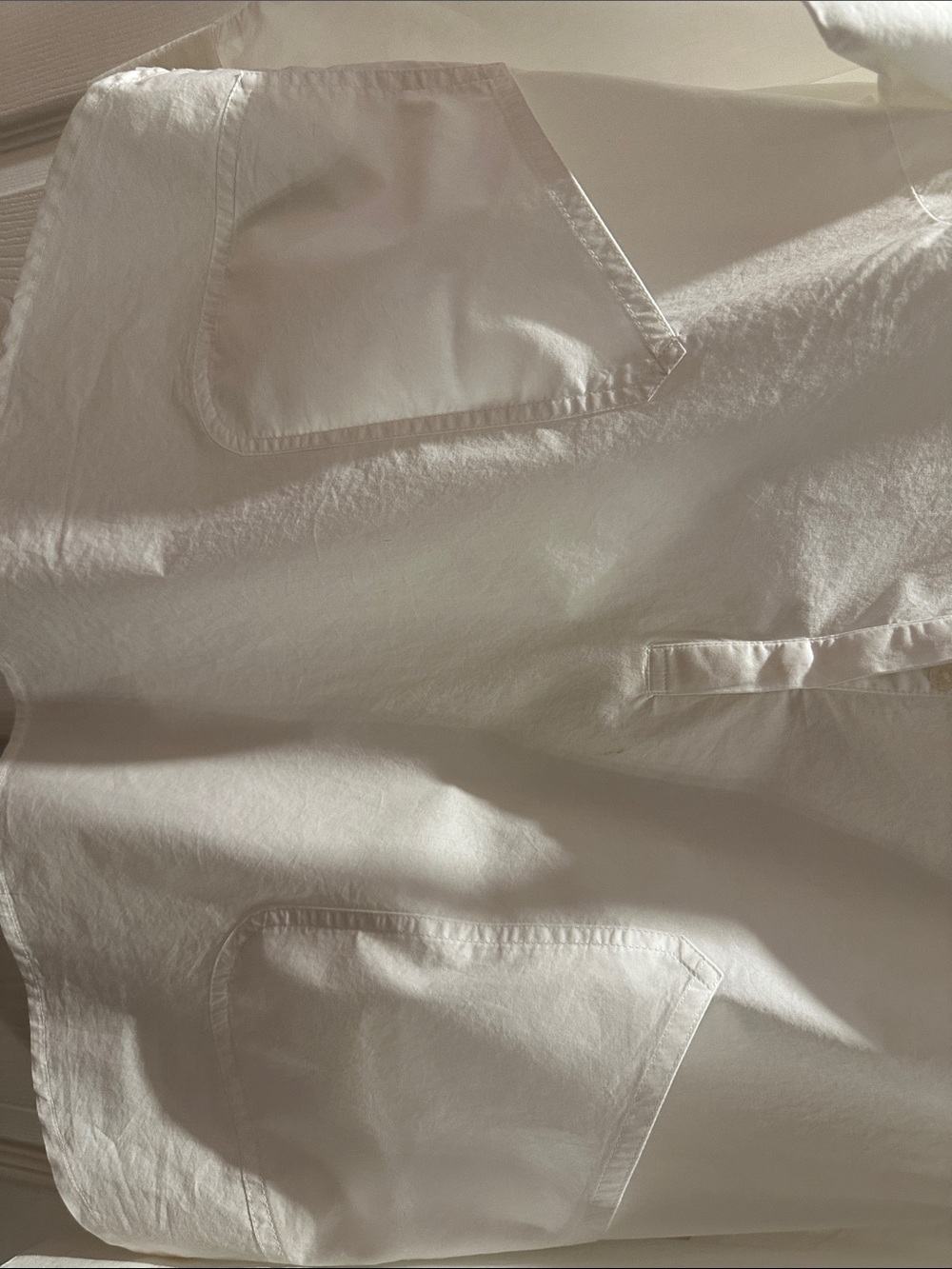 J. Crew White Button-Front Popover Shirt - Picture 3 of 5